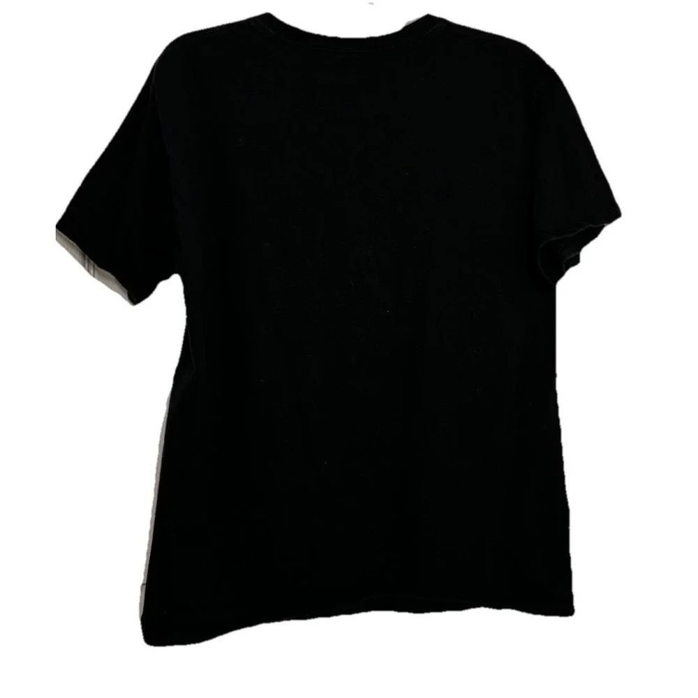 Champion T-Shirt Mens Medium Black Short Sleeve Authentic Athleticwear Logo Tee - Picture 4 of 5